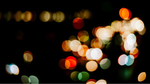 Free Hiroshima Gems bokeh effect overlay with black background