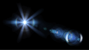 Free Comet Night lens flare effect overlay with black background